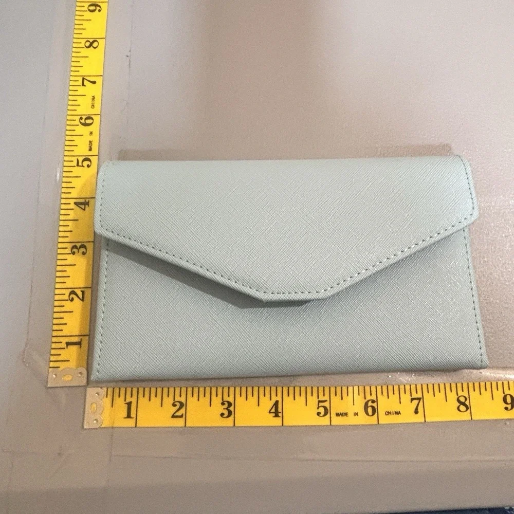 Zoppen Pastel Blue Trifold Travel Wallet RFID Organizer ID Card Holder Snap